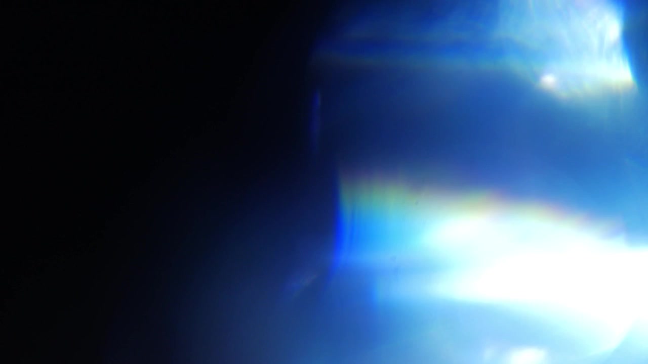 Abstract Blue Light Leaks and Optical Lens Flares Overlay