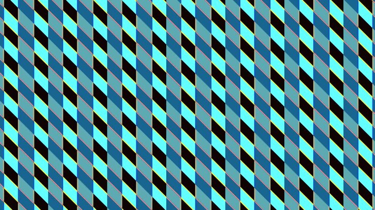 Animation consisting of intersected colored stripes.