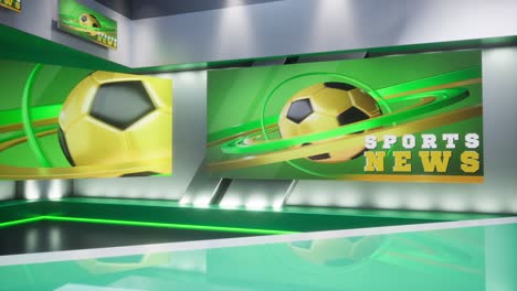 modern green sports news studio