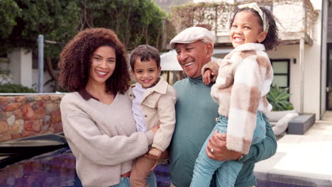 happy multi-generational family portrait