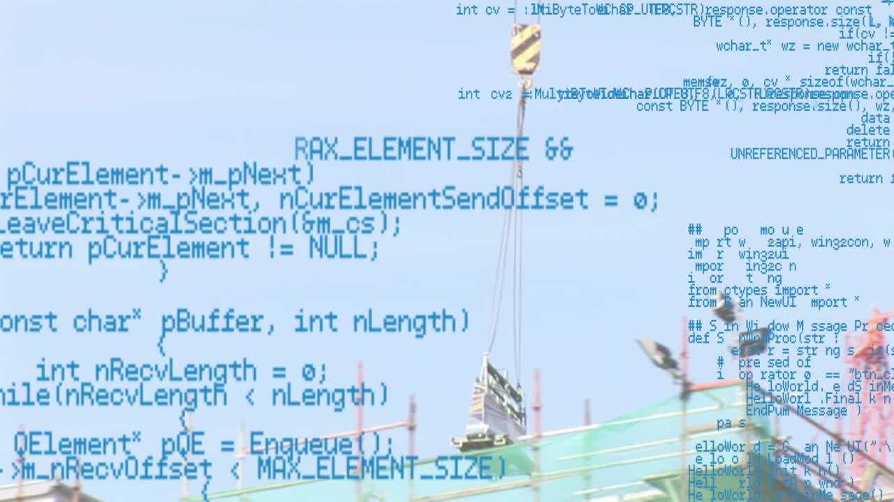 프로그램 코드 및 건설 엘리베이터