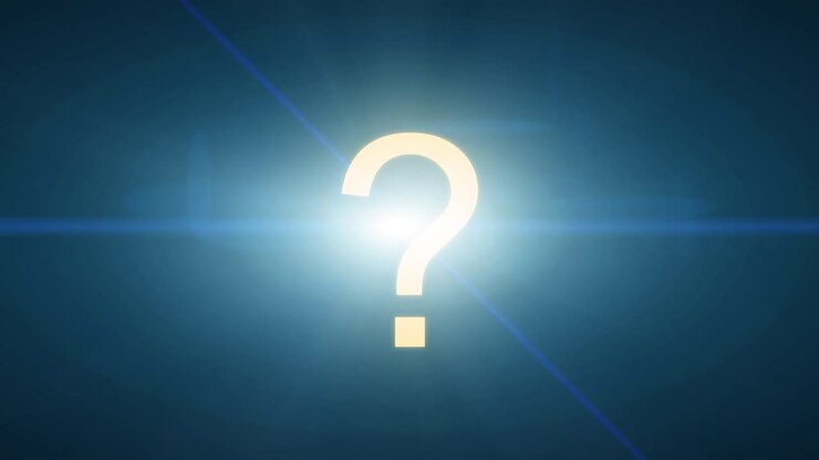 Question mark exploding forming letters numbers transition idea help faq answer