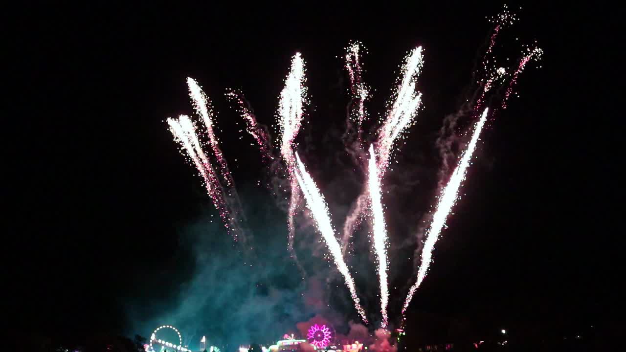 Large and colorful fireworks display