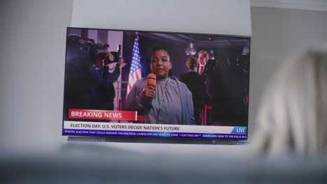 election news broadcast on tv