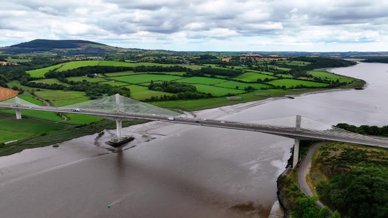 Ireland Epic Locations heavy traffic on Rose Fitzgerald Kennedy bridge summer afternoon