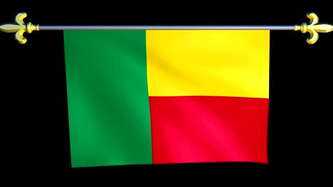large looping animated flag of benin