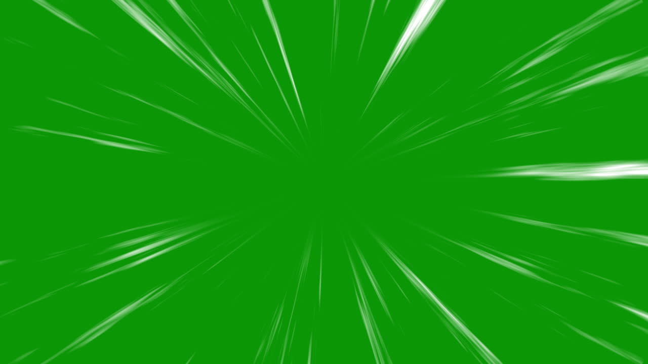 Anime ZOOM Speed Lines Animations on GREEN SCREEN