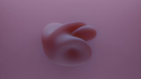 abstract violet 3d rendering forma ondulando transformarse en dirección aleatoria. bucle sin costuras metamorfosis de forma amorfa. animación simple de la forma futura 4k