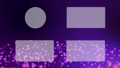 gráficos de movimiento de pantalla de extremo de tarjeta de punto flotante luminoso