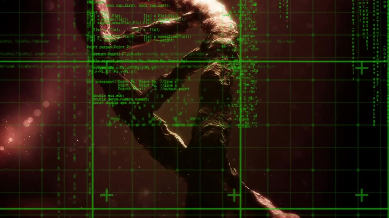 Animation of data processing over 3d dna strand spinning