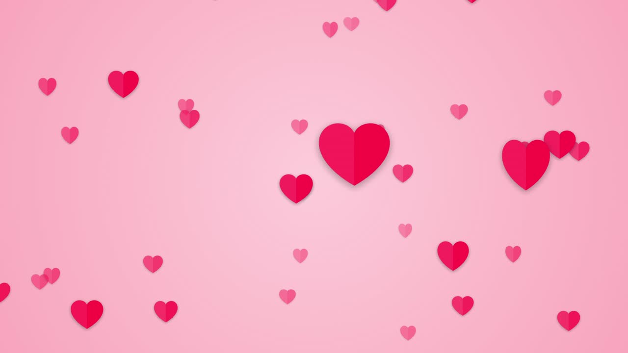 Animazione per San Valentino, cuori volanti
