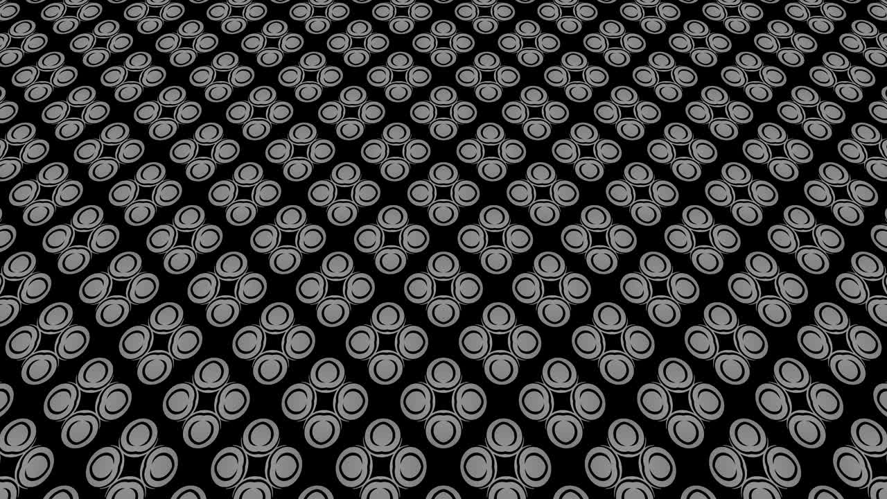 Graphic video pattern with geometric figures that tilts up and moves.