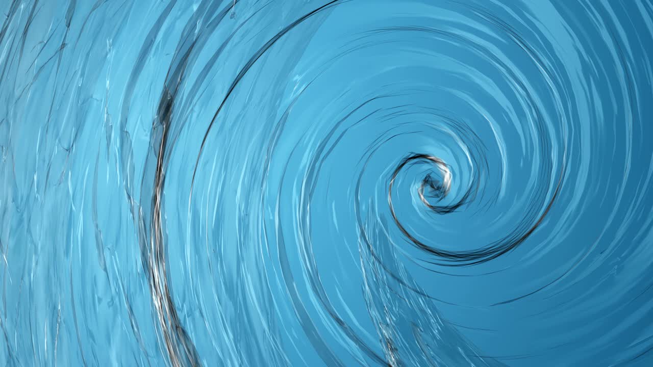 아름다운 은 물의 회전, 회전 또는 회전 배경의 애니메이션.