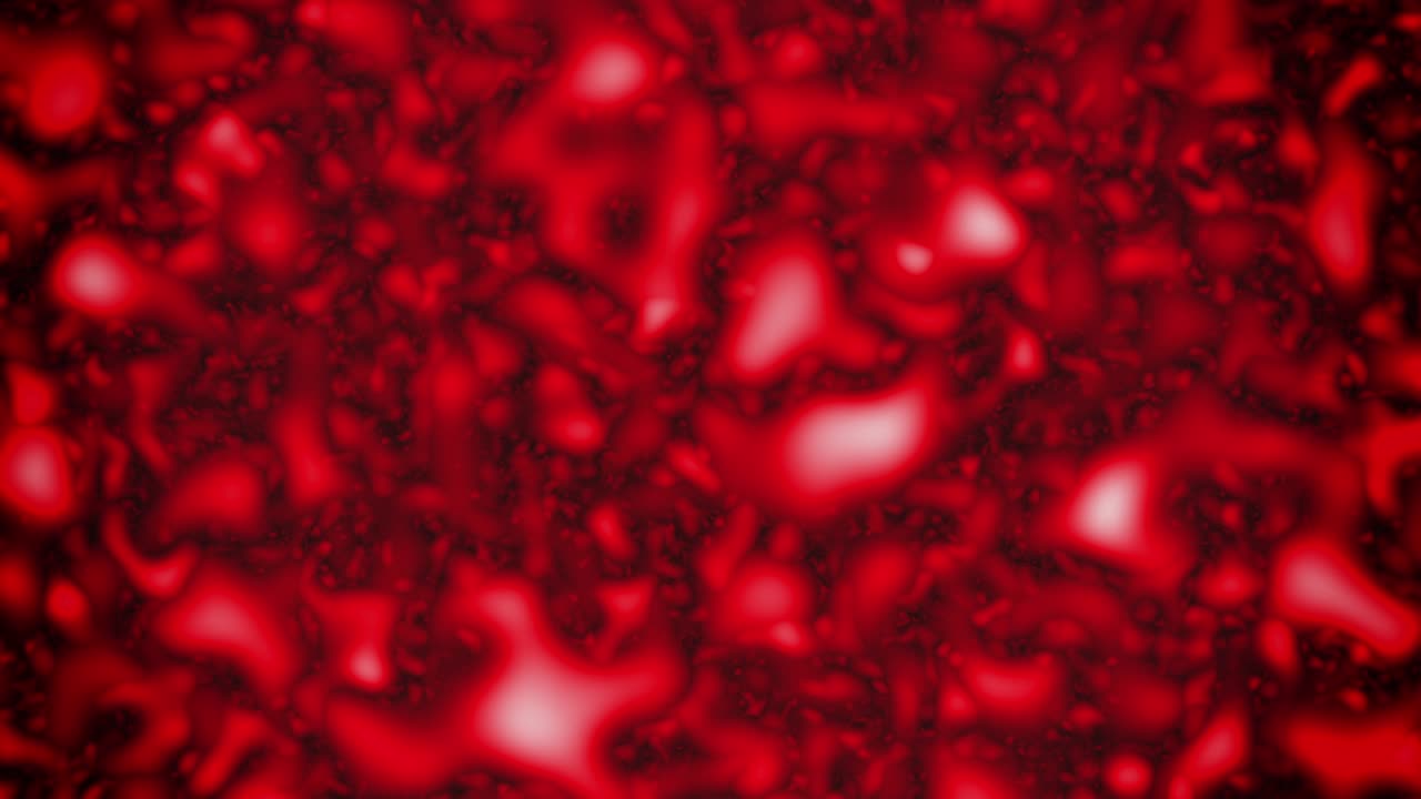 sustancia roja animada que gira lentamente