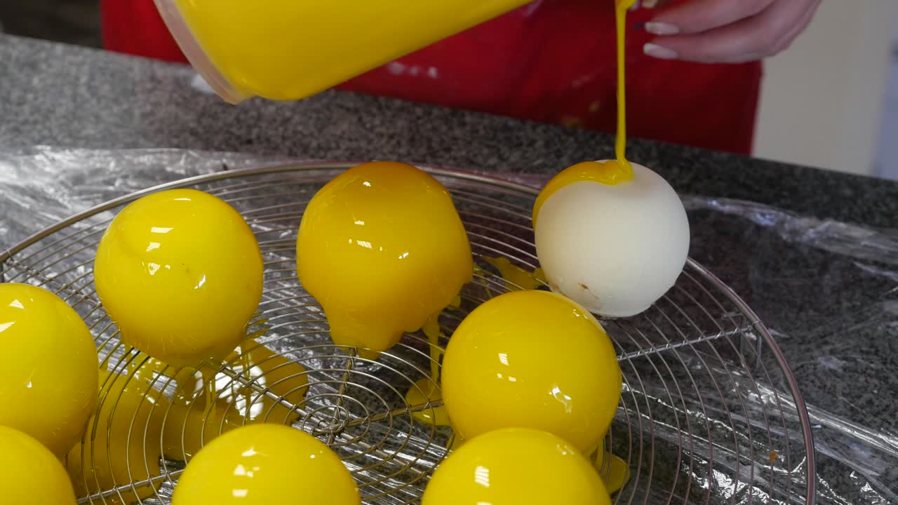 esferas de postre de vidrio