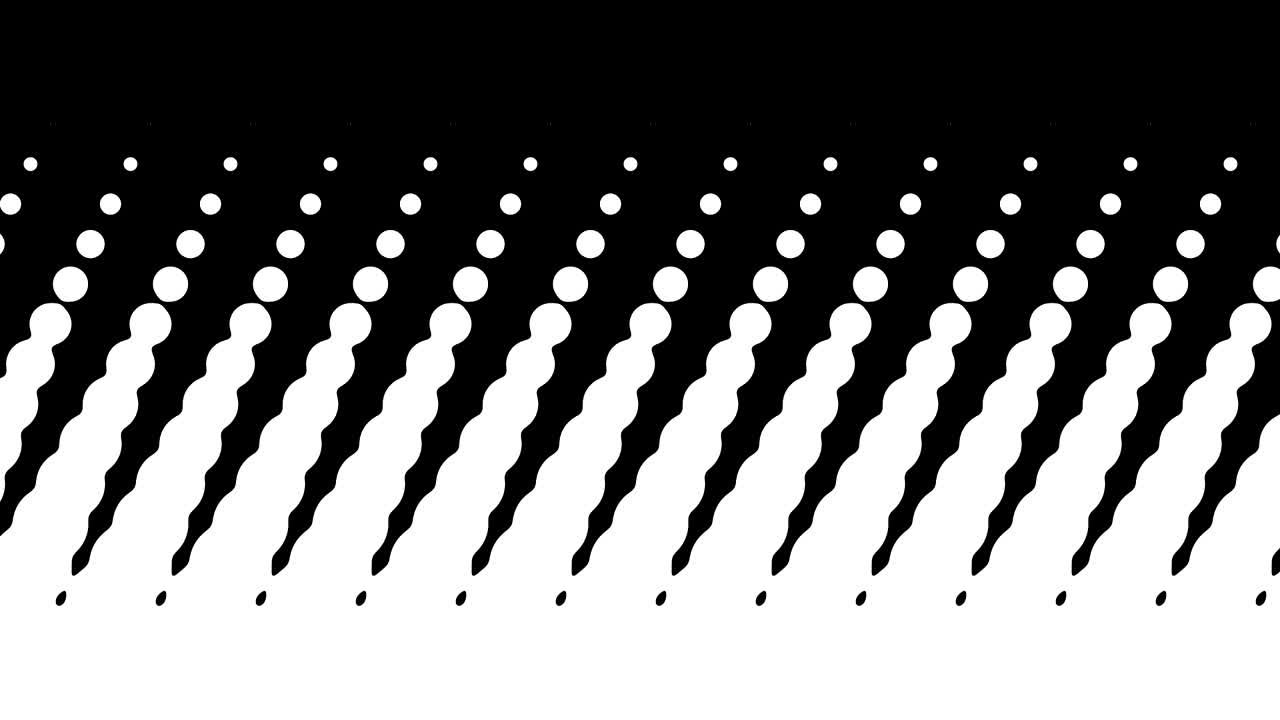 animación con patrón de puntos polca. círculo geométrico moderno. animación en bucle.