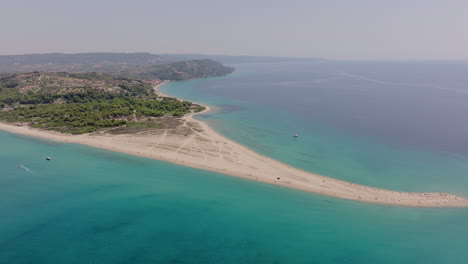 aerial view of a beautiful beach in greece