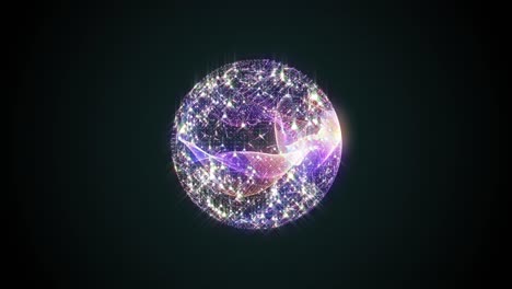 plasma sphere swirl wave 4k reality loop creative motion background.