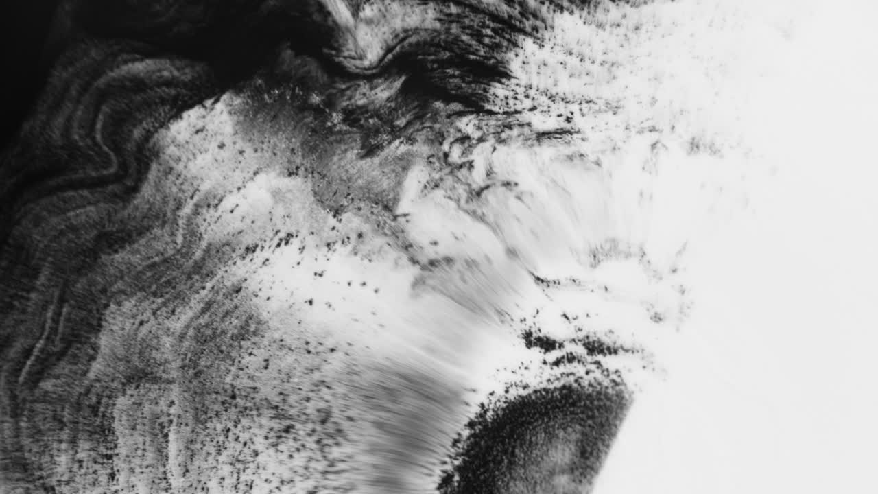 Black Ink Splatter Creating Abstract Motion