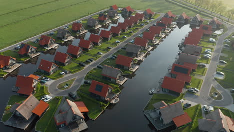 Popular-Park-Waterstaete-In-Ossenzijl-Village,-Friesland-Province-Within-The-Tract-Of-Lowland-Waters-In-Netherlands
