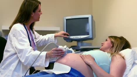 doctor performing an ultrasound