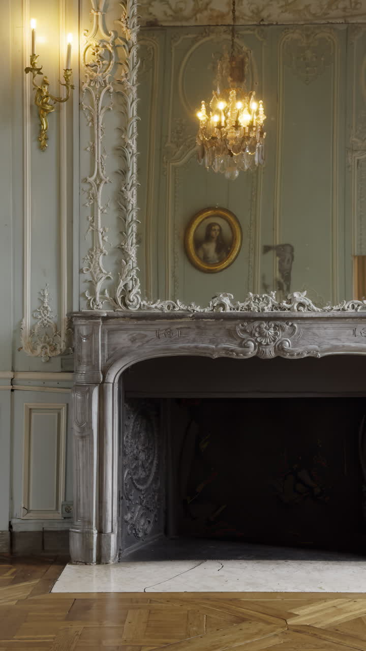 Elegant Interior of a Historical European Palace