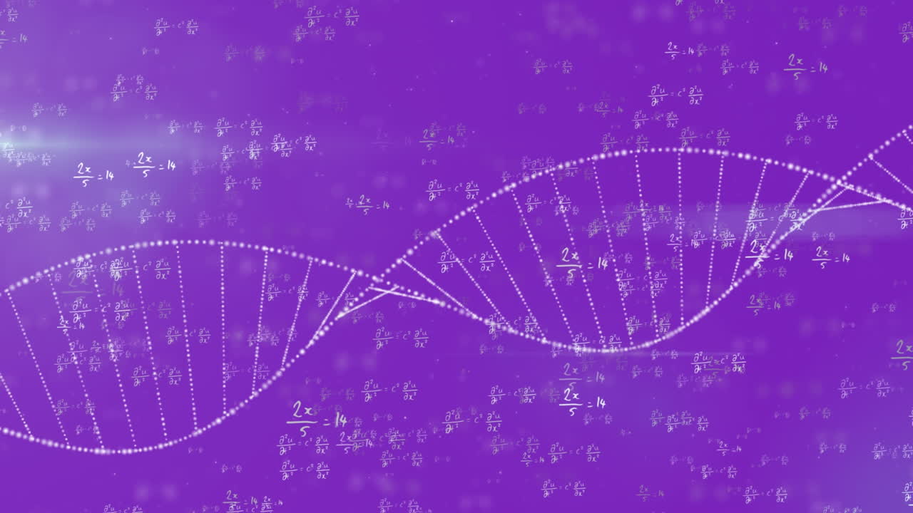 Animation of mathematical equations over dna strand