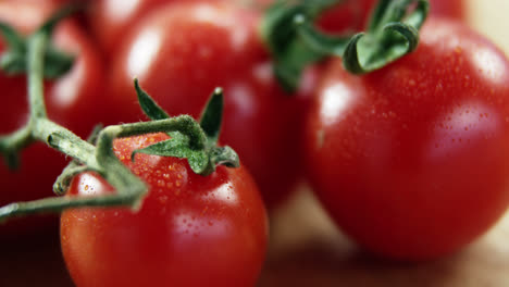 close-up of fresh cherry tomatoes