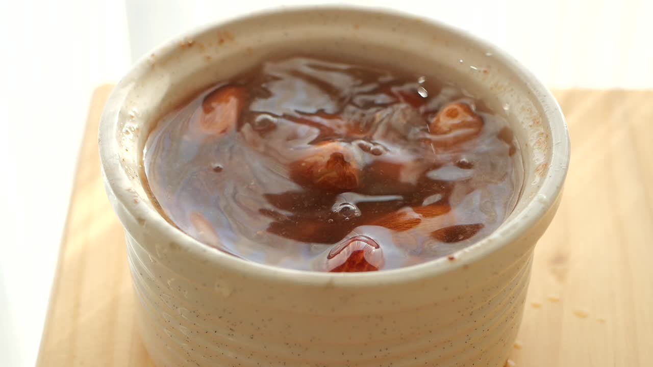 Traditional Chinese Sweet Soup with Red Dates and Almonds