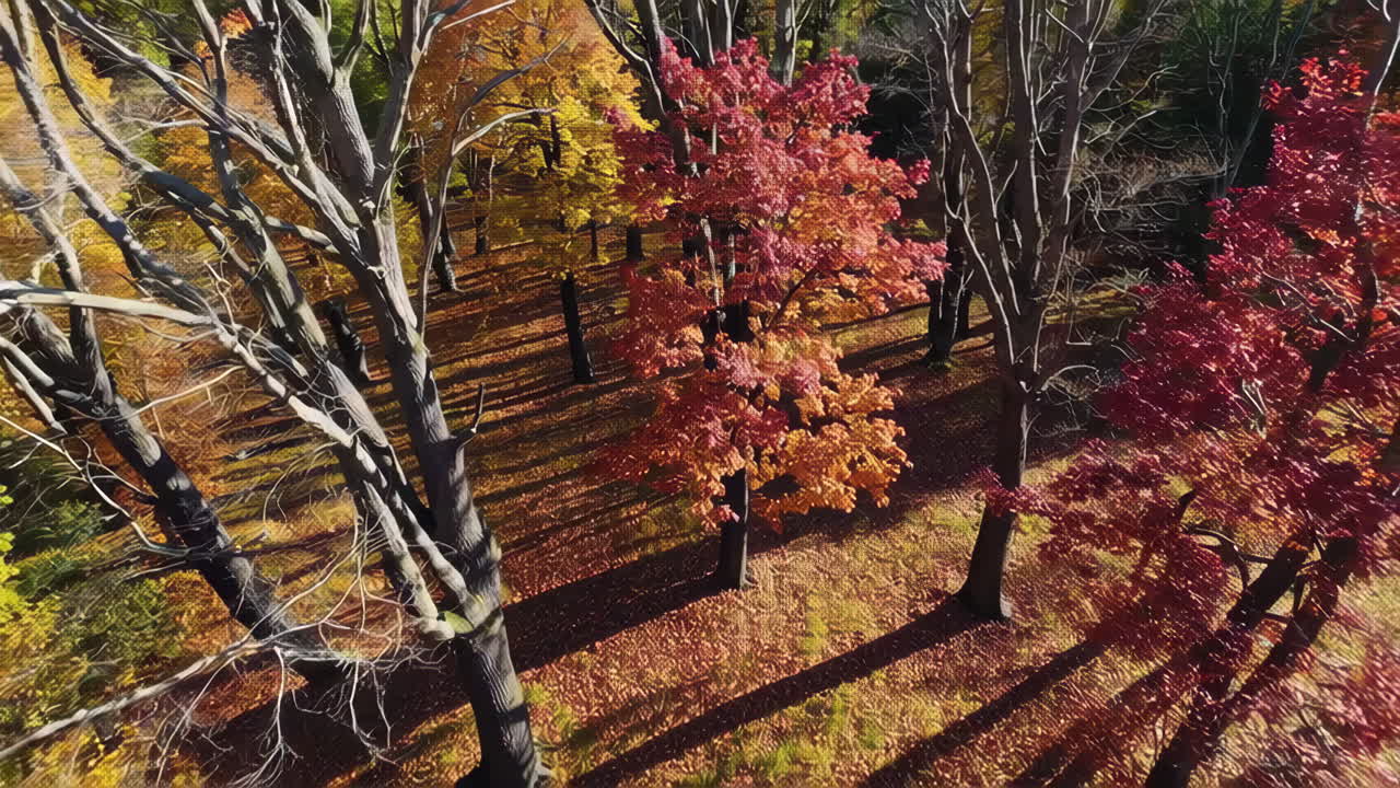 가을의 숲의 항공사진