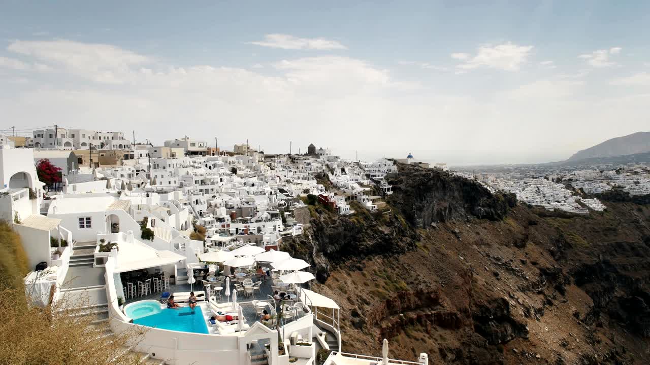 desde pan imerovigli hasta fira en santorini