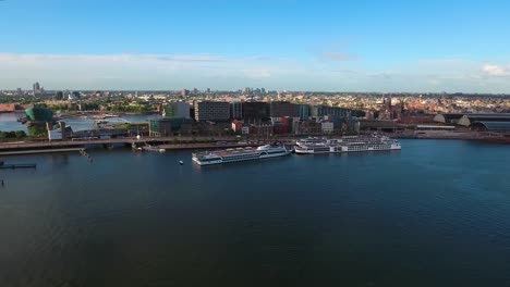 vista aérea de la ciudad sobre ámsterdam