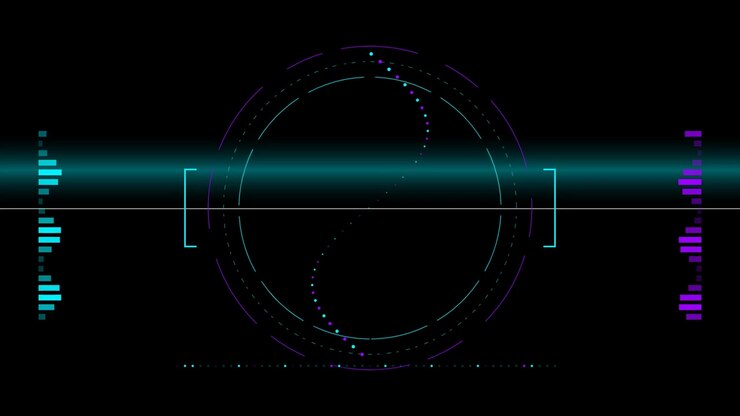 Futuristic Digital HUD Interface with Scanning Motion