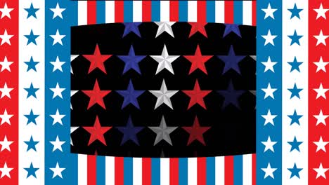 Animation-Von-Sternen-Und-Streifen-Der-Flagge-Der-Vereinigten-Staaten-Von-Amerika-Auf-Schwarzem-Hintergrund