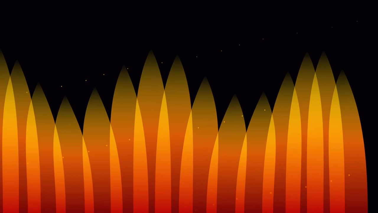 Abstract Animated Background with Orange Flame Shapes