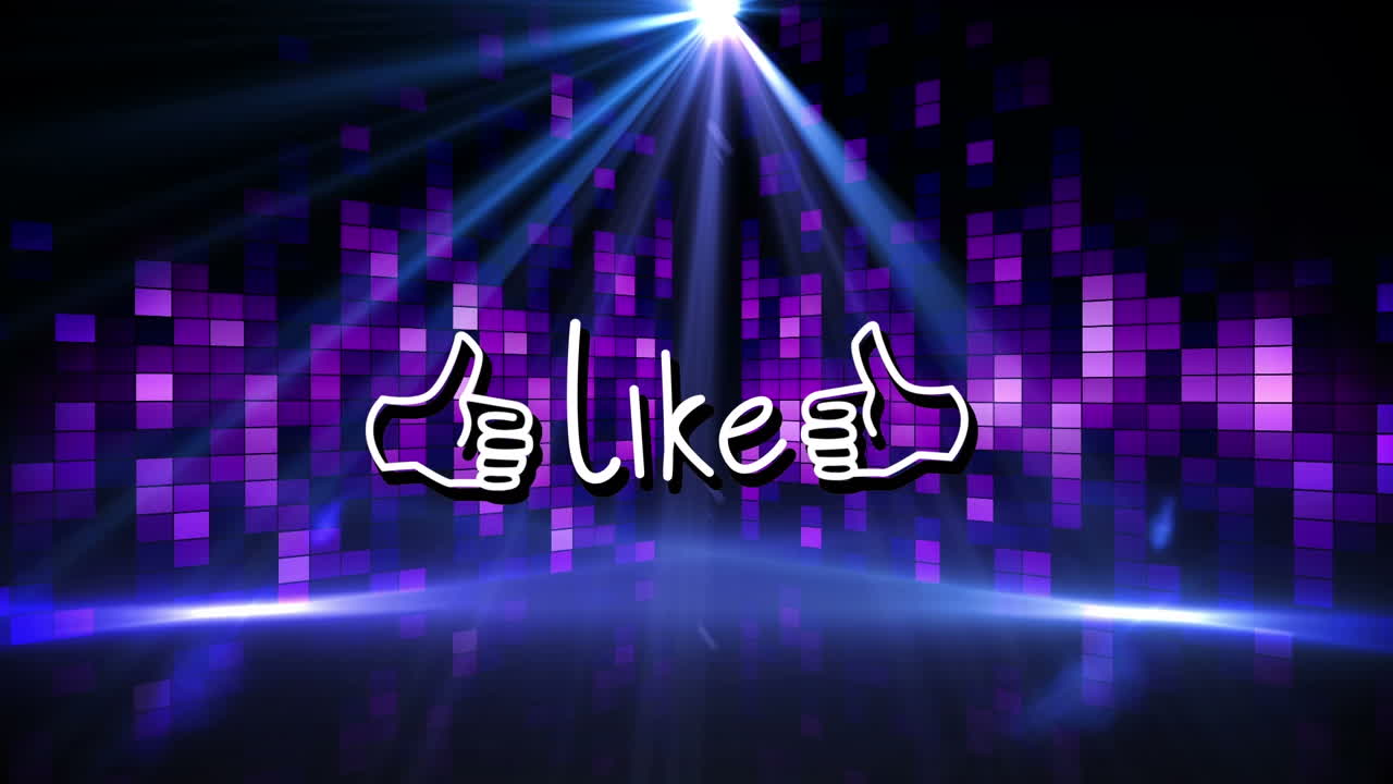 보라색 디스코 조명과 같은 애니메이션