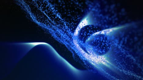 Animation-of-glowing-blue-particles