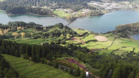 mesmerizing portuguese sao miguel island aerial