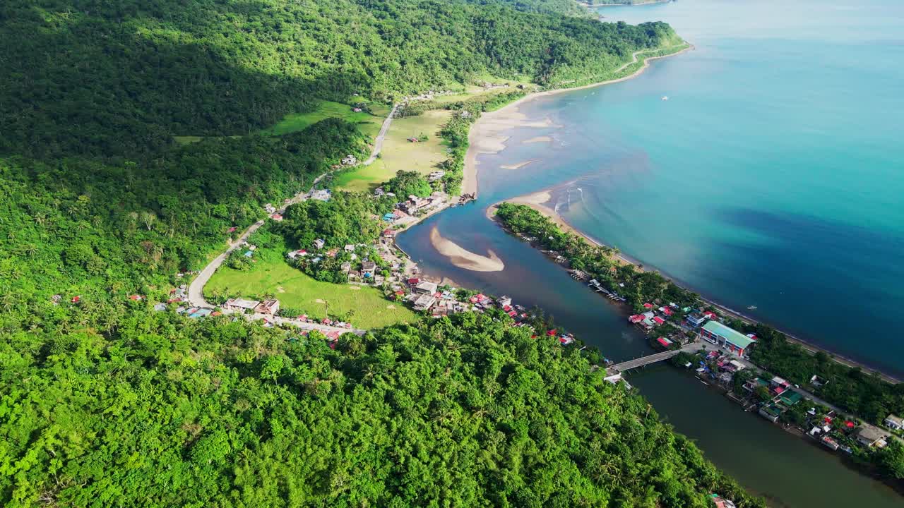 Batalay Coastal Town In Bato, Catanduanes - Aerial Shot