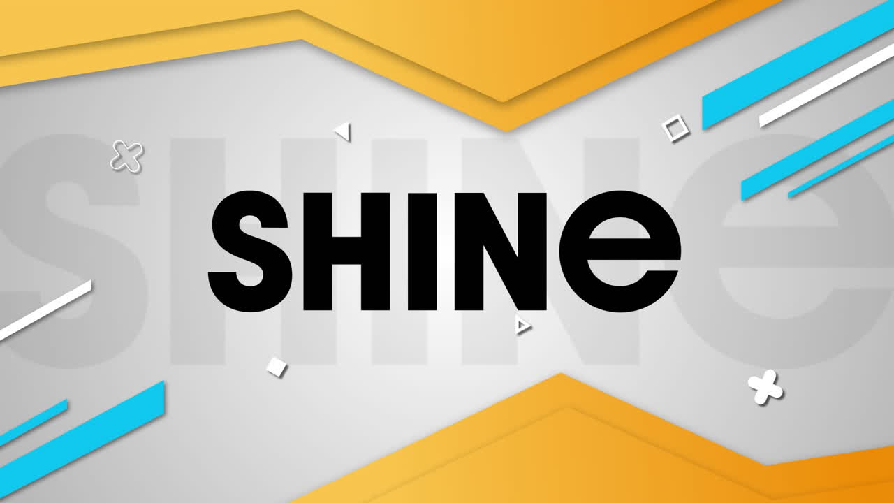 회색 배경에 대한 달 ⁇ 한 텍스트 위에 추상적인 다채로운 모양의 디지털 애니메이션