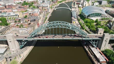 4k aerial of newcastle upon tyne