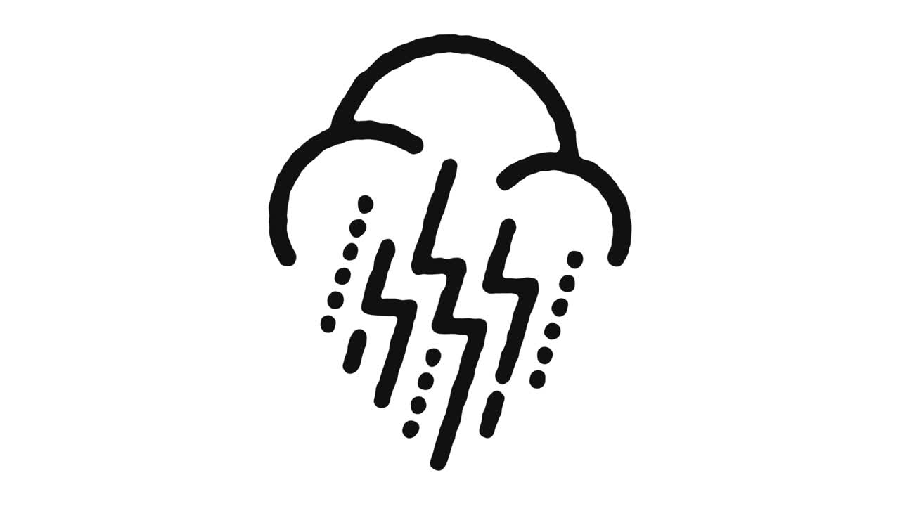 imágenes de animación de iconos de clima extremo y canal alfa