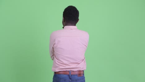 young african businessman with afro hair