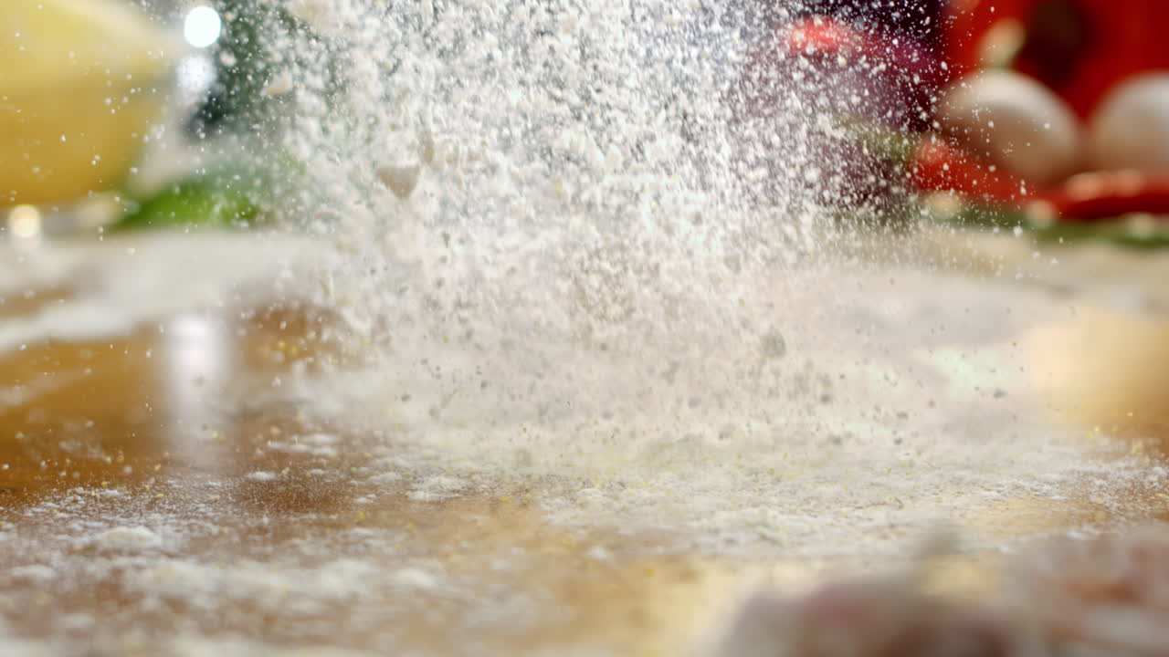 Flour Dusting with Kitchen Ingredients
