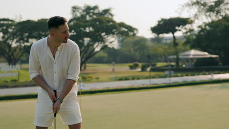 man playing golf