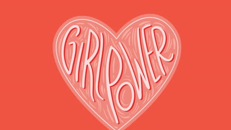 animación de texto chicas poder en , más de corazón rosado