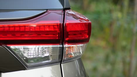 close-up of car tail lights