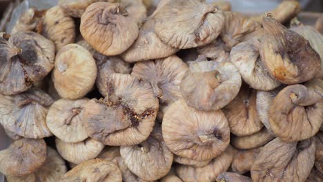 dried fig fruit on on a plate on table