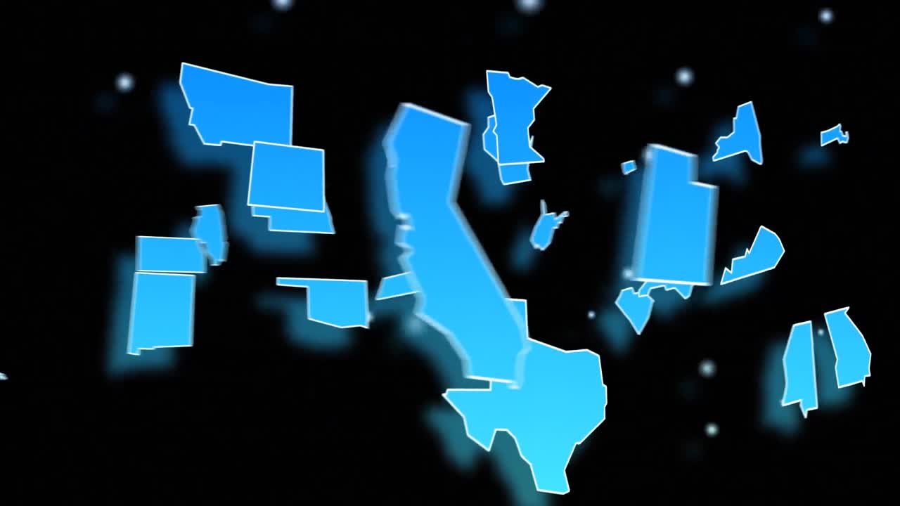 미국 의 애니메이션 지도