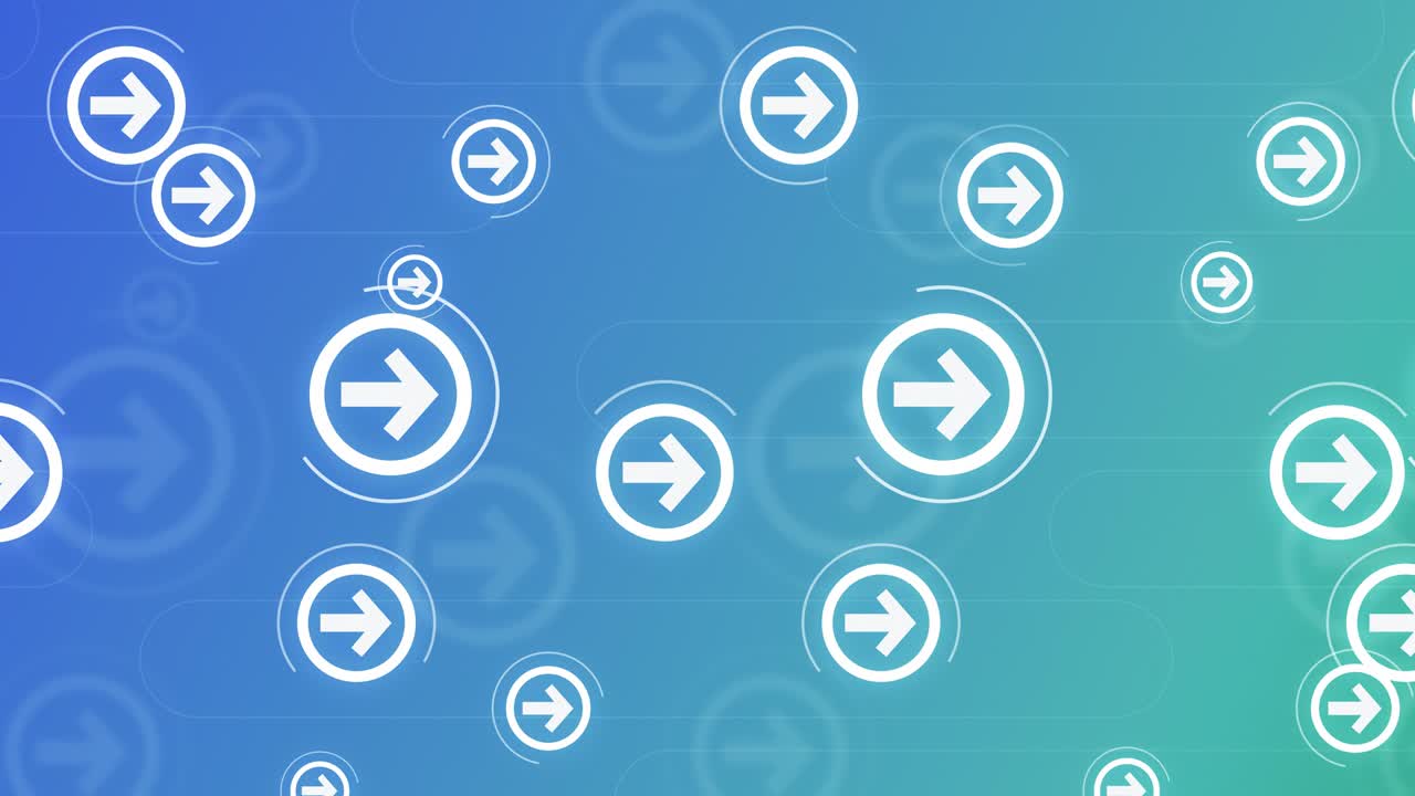 las flechas circulares de fondo. abstracto limpio, simple y brillante animación de fondo. hermoso diseño de movimiento. los conceptos de negocios, finanzas, tecnología, futurista, internet, datos, fibra óptica, velocidad, inalámbrico, web, móvil, sin costuras, loopable